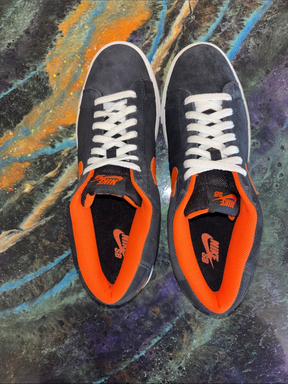 Nike SB Blazer Black/Orange 395771-001) Men’s 11 Preowned Excellent Condition - Picture 7 of 8